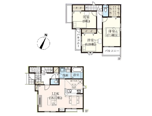 【間取り】 | 富士見市山室９期　全１棟 | 3LDK