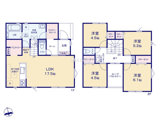 守谷市美園2丁目第1期　新築戸建の間取り