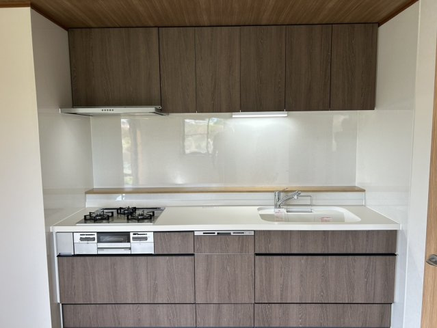 大門　戸建のキッチン|食洗機付き、天板・シンク人工大理石です。