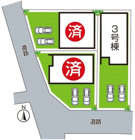 藤井寺市大井　第2期　新築一戸建ての区画図|全3区画