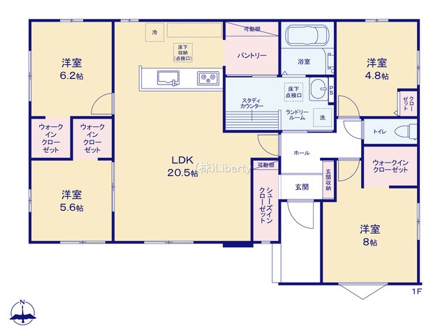 つくば市今鹿島9期　新築戸建　3号棟の区画図