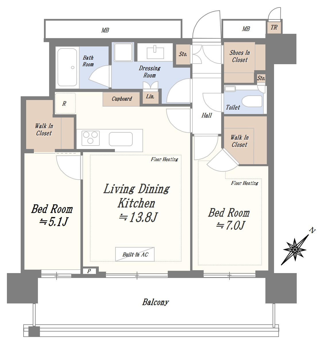ミッドタワーグランドの間取り