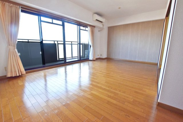 デュアル江坂広芝町の居間・リビング|南東に面したリビングは自然光が差し込む明るい空間です。