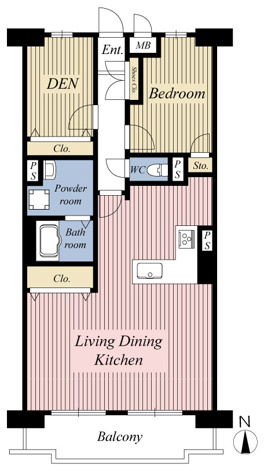 【間取り】 | ７階建て７階部分、最上階住戸の為、眺望良好です！