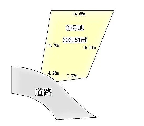 野洲市北比江　1号地　売土地の土地図