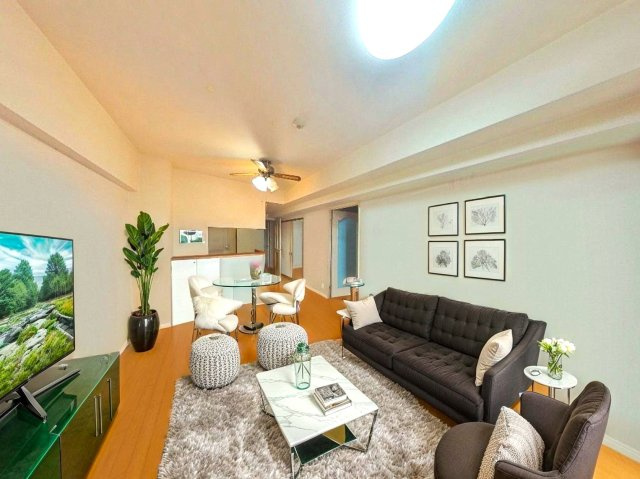 【居間・リビング】 | プロパレス平野背戸口フィエルテ | ＣＧによる家具等を配置したイメージ画像です。