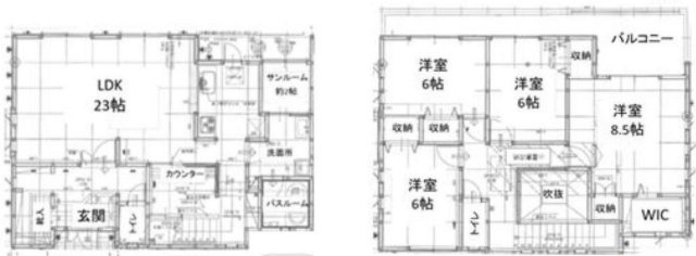 【間取り】 | 久喜市菖蒲町三箇　中古戸建