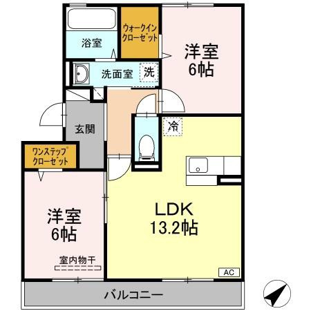 パルク　アミティエ　Ⅰの間取り