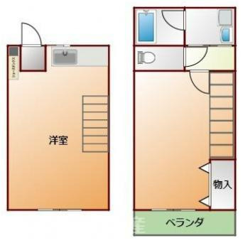 【間取り】 | クレスト新浜B