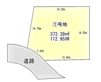 【土地図】 | 野洲市北比江　1号地（①＋②）　売土地