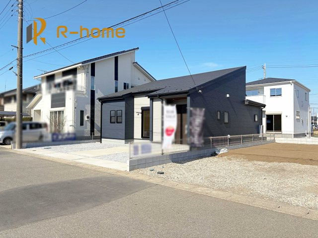 古河市下辺見第6　新築戸建て　6号棟の外観|建物完成いたしました！ご予約で『平日』や『夕方』などでもご見学可能です！