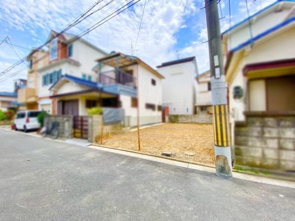 【前面道路含む現地写真】 | 八田荘小学校約730ｍ、八田荘中学校約880ｍ!!