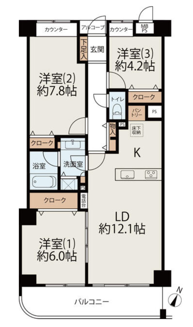 イトーピア小金公園の間取り