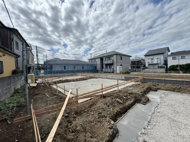 松戸市古ケ崎新築戸建【北部小学校：6分】の外観|D号棟現況：9月20日撮影