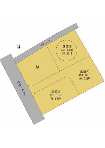 高崎市山名町売土地 3区画
