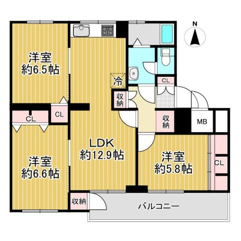 メゾン神足２号棟の間取り|JR「長岡京」駅徒歩約4分・阪急「長岡天神」駅徒歩約10分の便利な2WAYアクセス！