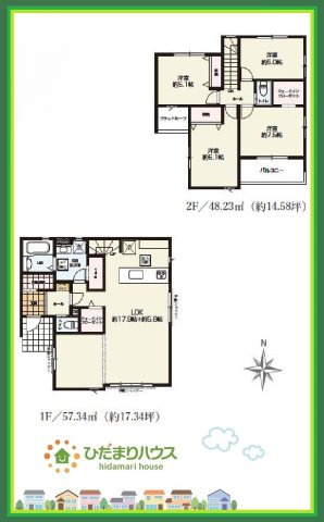 日立市大久保町1期　新築戸建　3号棟の間取り|LDKと一体の空間を演出してくれる、オープンキッチン!(^^)!