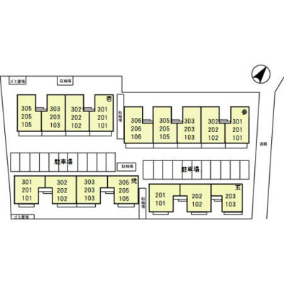 【区画図】 | プリムヴェール　壱番館