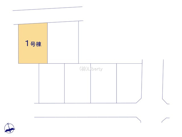 古河市下辺見第6　新築戸建　1号棟の区画図