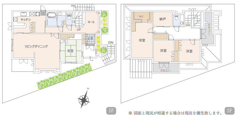 藤沢市鵠沼松が岡三丁目　中古戸建の間取り