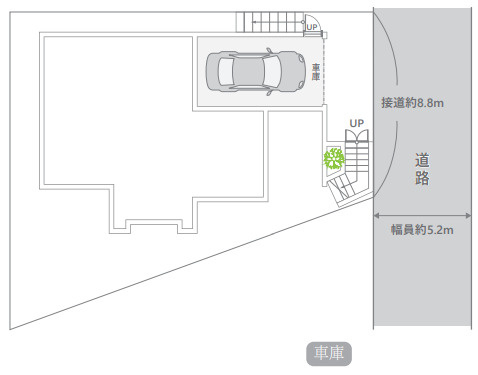 藤沢市鵠沼松が岡三丁目　中古戸建の区画図