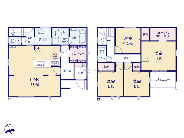 古河市下辺見第6　新築戸建　3号棟の間取り