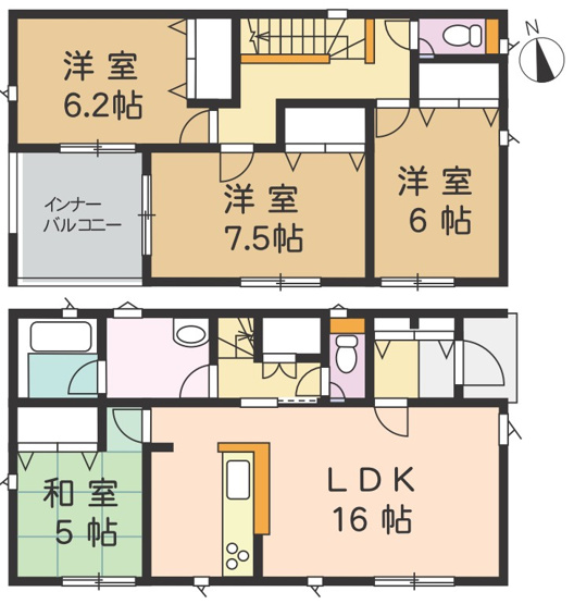 【間取り】 | ＼完成しました ／古川休塚　２号棟