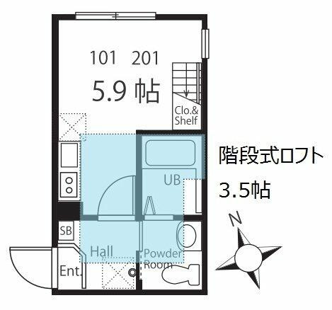 横浜市南区清水ケ丘のアパートの画像