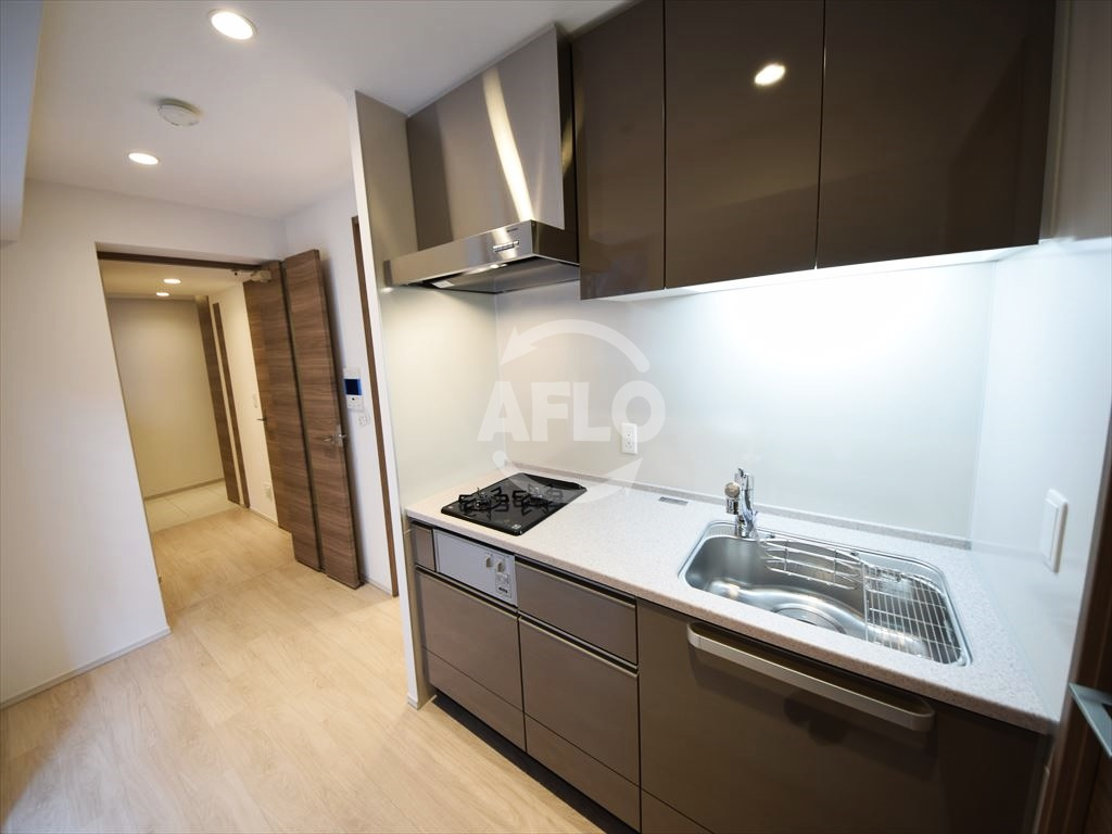 ローレルタワー心斎橋のキッチン|ローレルタワー心斎橋　ガス2口システムキッチン