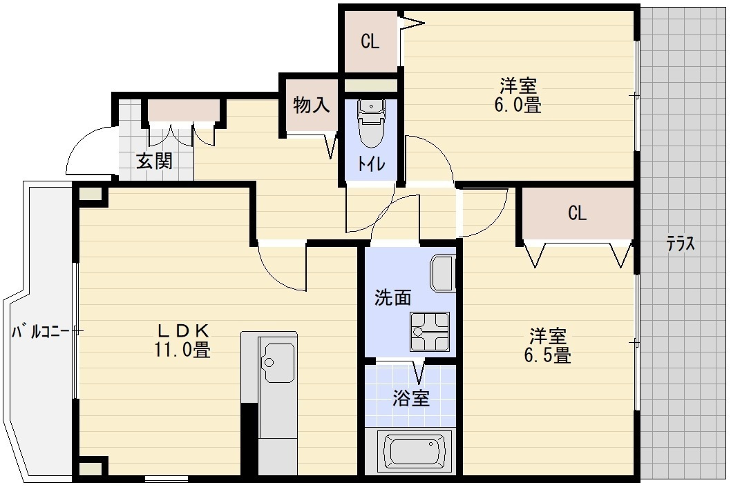 リバティーベルの間取り|リバティベル（藤井寺市小山）