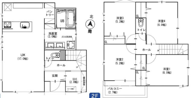 戸塚区平戸町　新築戸建ての間取り