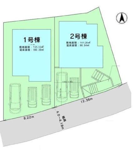 戸塚区平戸町　新築戸建ての区画図