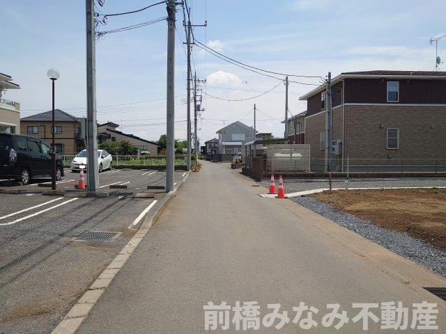 【土地】太田市新道町　B区画（全4区画）の前面道路含む現地写真|前面道路含む現地写真です