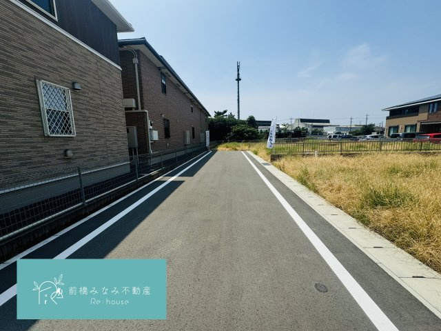 【土地】太田市新道町　B区画（全4区画）の前面道路含む現地写真|前面道路含む現地写真です
