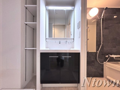 【独立洗面台】 | NorthGrande栄生 | 朝の支度にも助かる、独立の洗髪洗面化粧台