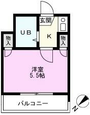 ロフト付きの１Ｋ