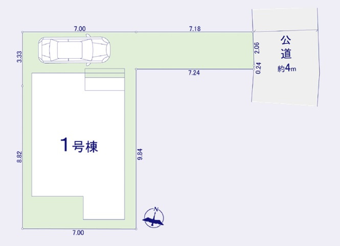東村山市富士見町４丁目　新築戸建　全１棟の区画図
