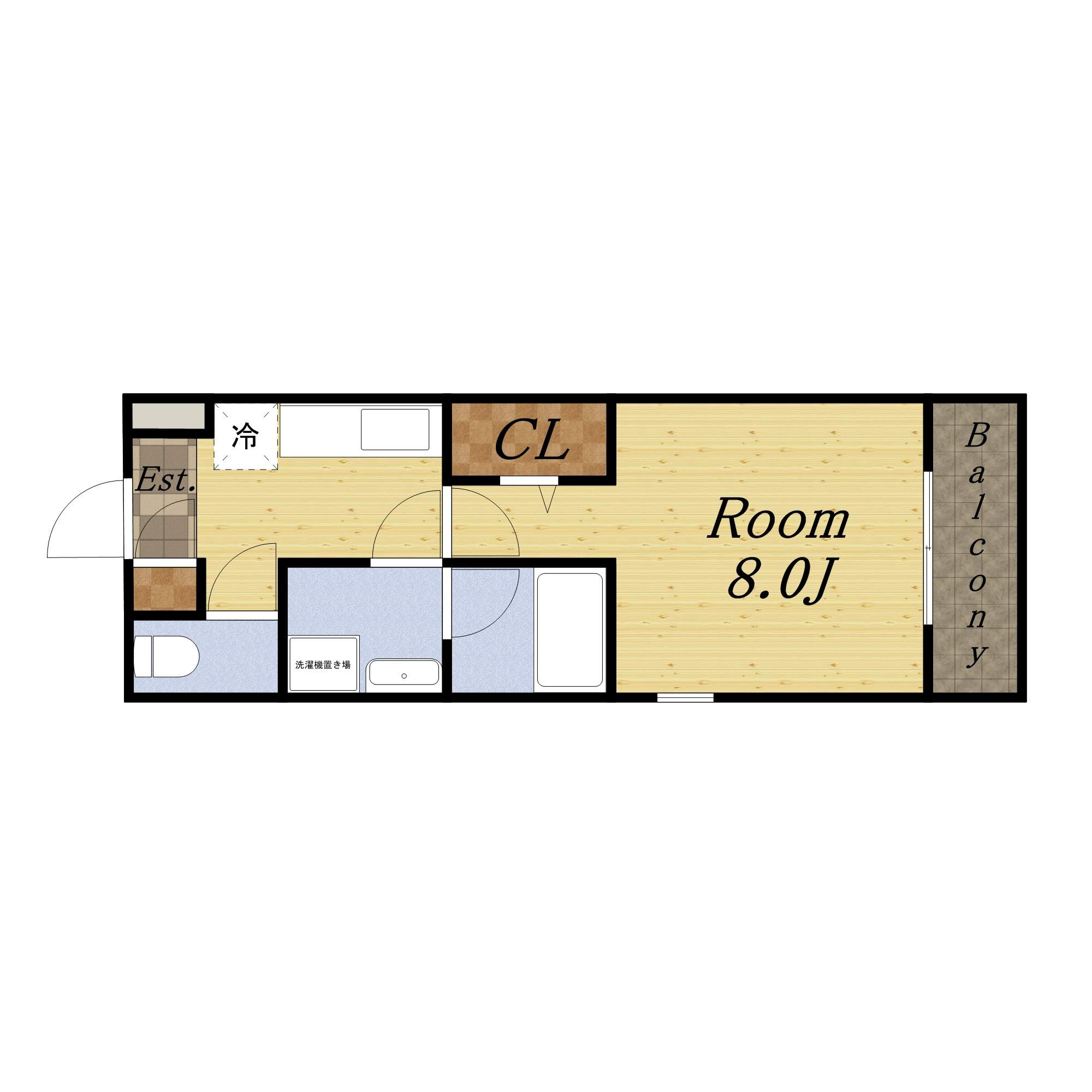 AILE宝塚Ⅲの間取り