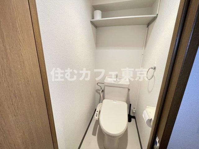 国立市富士見台４丁目の賃貸マンションのトイレ|収納の嬉しいトイレです