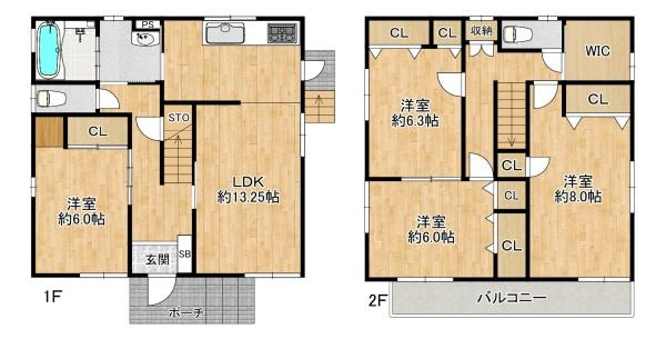 【間取り】 | 垂水区小束山本町4丁目　中古戸建