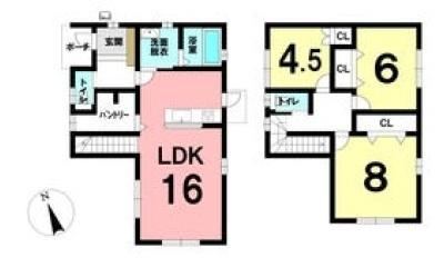 【間取り】 | 米子市旗ヶ崎1丁目　戸建て