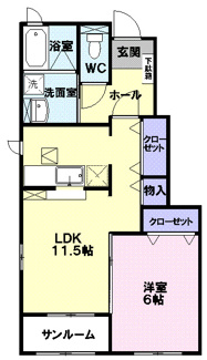 【間取り】 | ウィスティリア　パディ壱番館