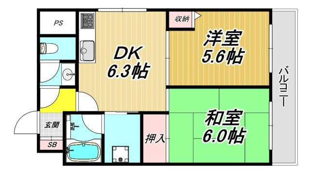 セントラル第2東園田の間取り