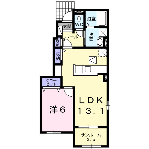 メゾンフラワーの間取り