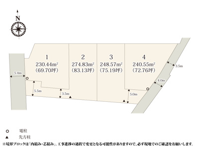 【区画図】 | ひまわり保育園、ちびっこクラブ（放課後児童クラブ）の近くに誕生した、子育て世帯に嬉しい分譲地。分譲地周辺は田畑のある、落ち着いた環境なのでお家でゆっくり過ごせそうですね。