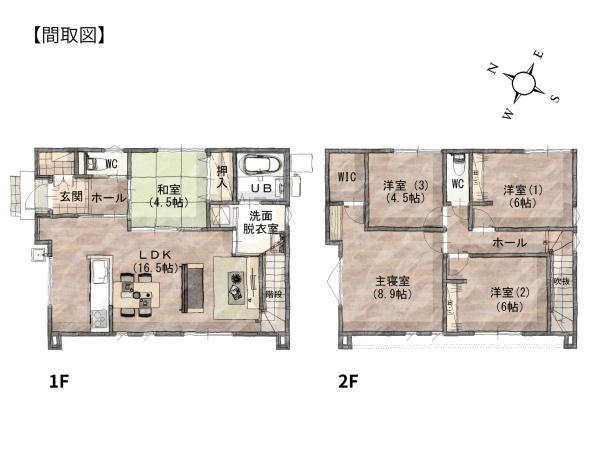 センチュリータウン坂ノ市西ⅢＣ　新築の間取り|図面と現況が異なる場合は現況を優先させていただきます。