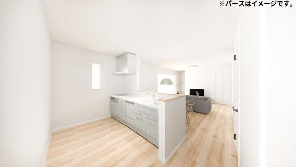 センチュリータウン坂ノ市西ⅢＮ　新築の居間・リビング|※内観パースは、イメージです。