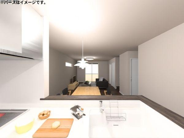 横田2丁目Ｅ棟　新築のキッチン|※内観パースはイメージです。