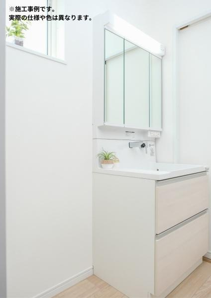 横田2丁目Ｅ棟　新築の独立洗面台|※写真はイメージです。実際の色や仕様は異なります。