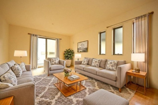 【居間・リビング】 | Livele Garden.S 鹿沼千渡第8 | 〇リビング〇
＊写真内の家具・家電・備品等はCG加工により配置例を示したもので、販売価格に含まれず、実際のお部屋にはございませんのでご了承下さい